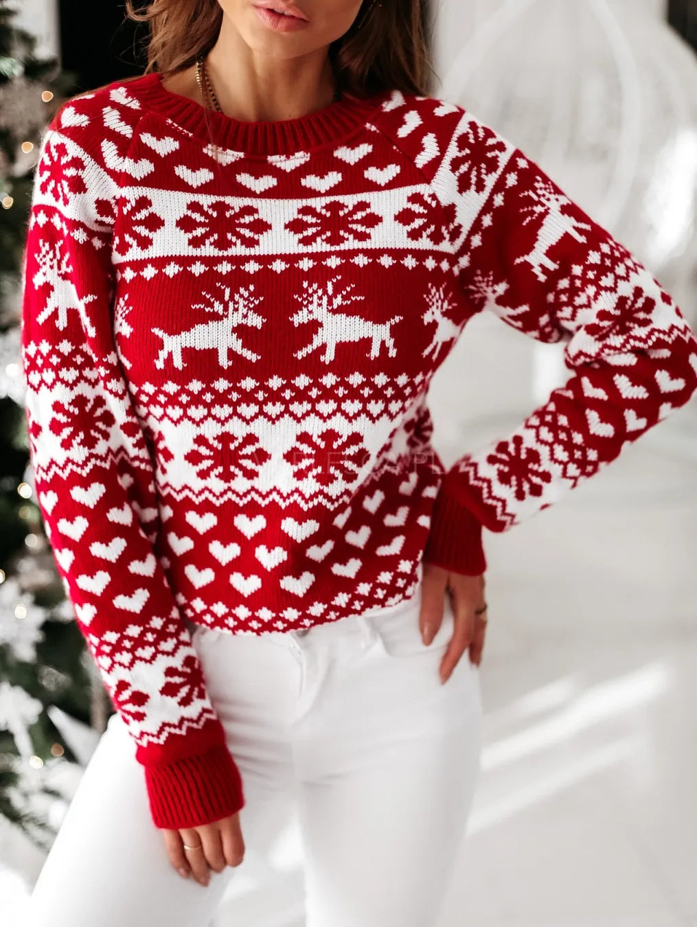 Women's Christmas Sweater-Pullover