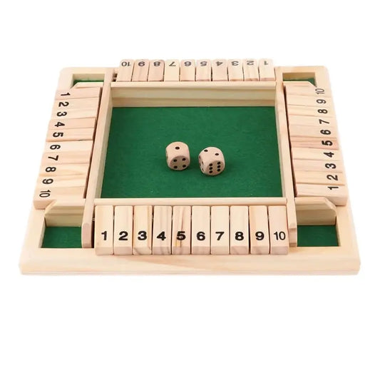 Four Sided 10 Numbers Shut The Box Board Game