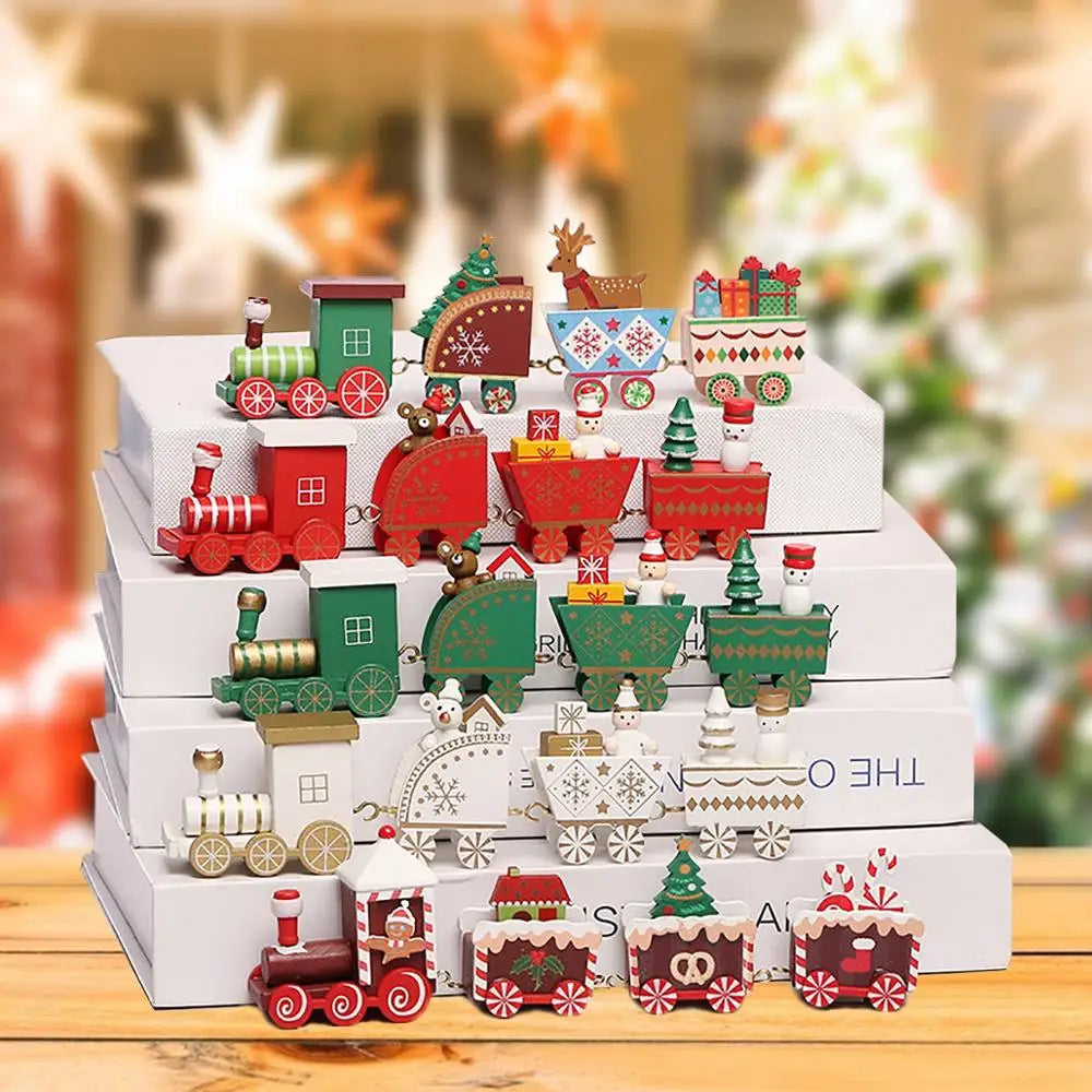 Christmas Wooden Train Decoration