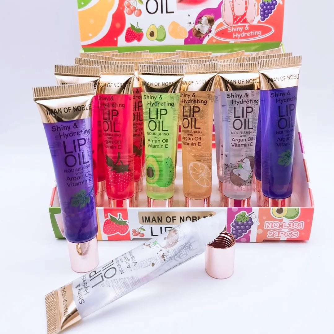 Fruit Flavour Lip Gloss Set with Vitamin E