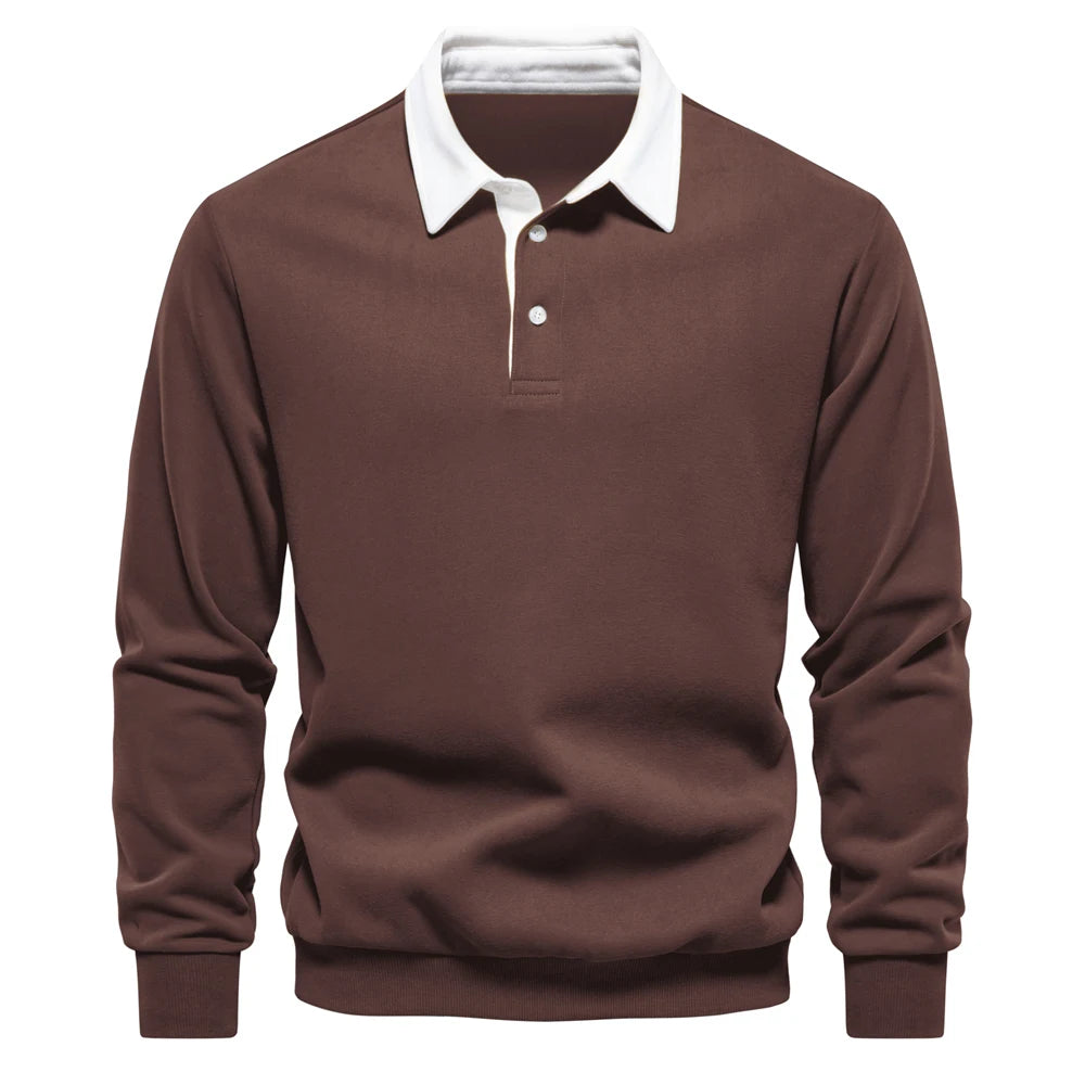 Polo Neck Sweatshirt for Men