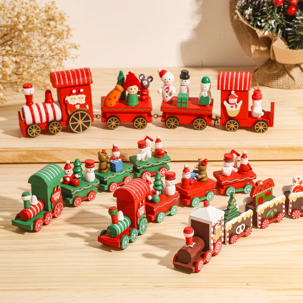 Christmas Wooden Train Decoration