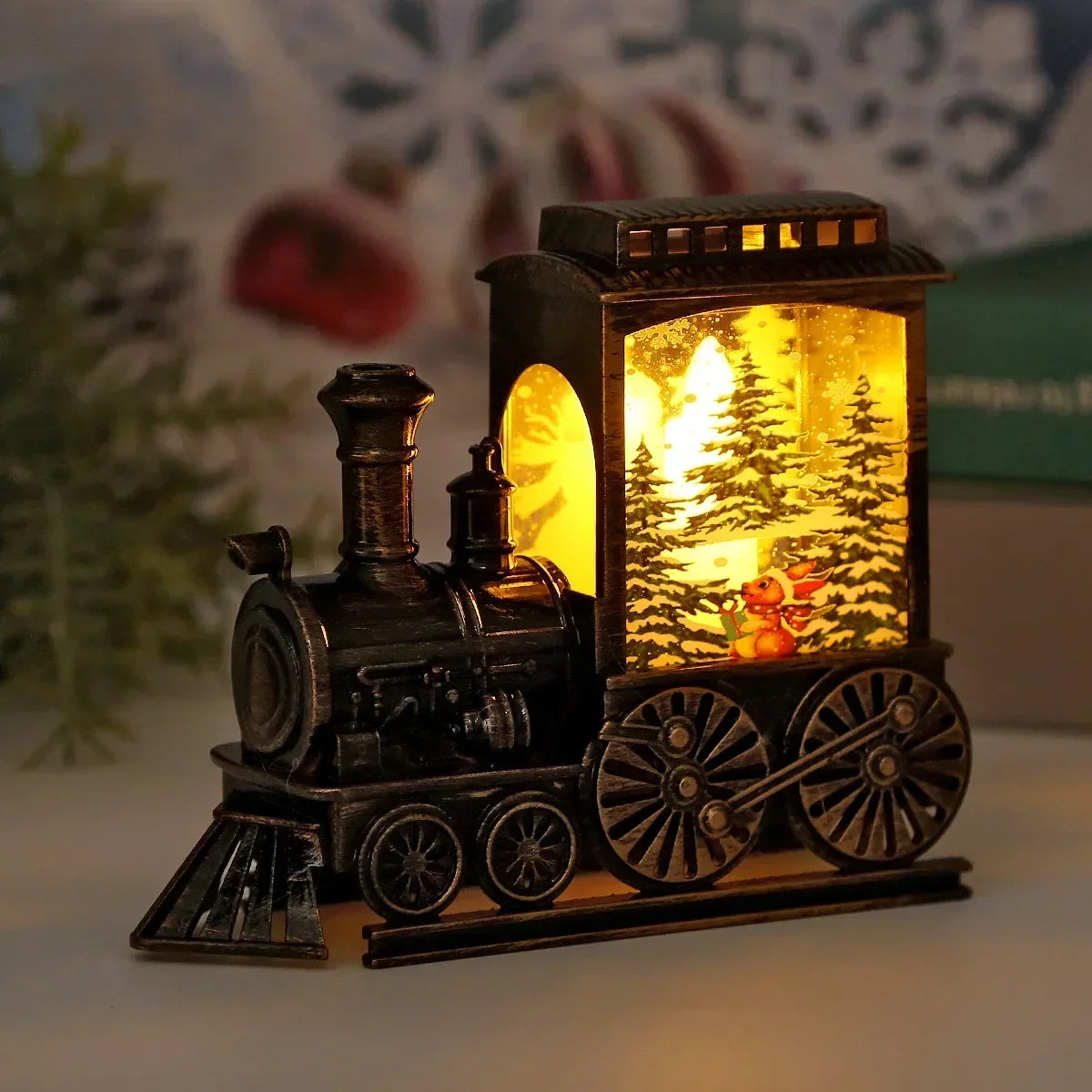 LED Night Light Vintage Portable Train Night Lamp