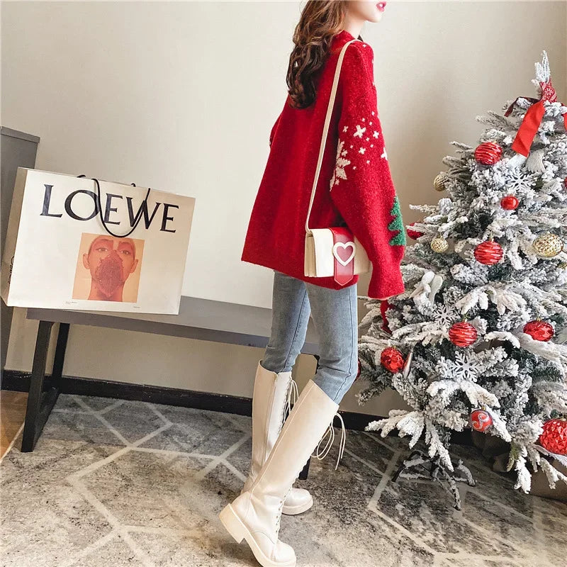 Women Snowflake Christmas Sweater