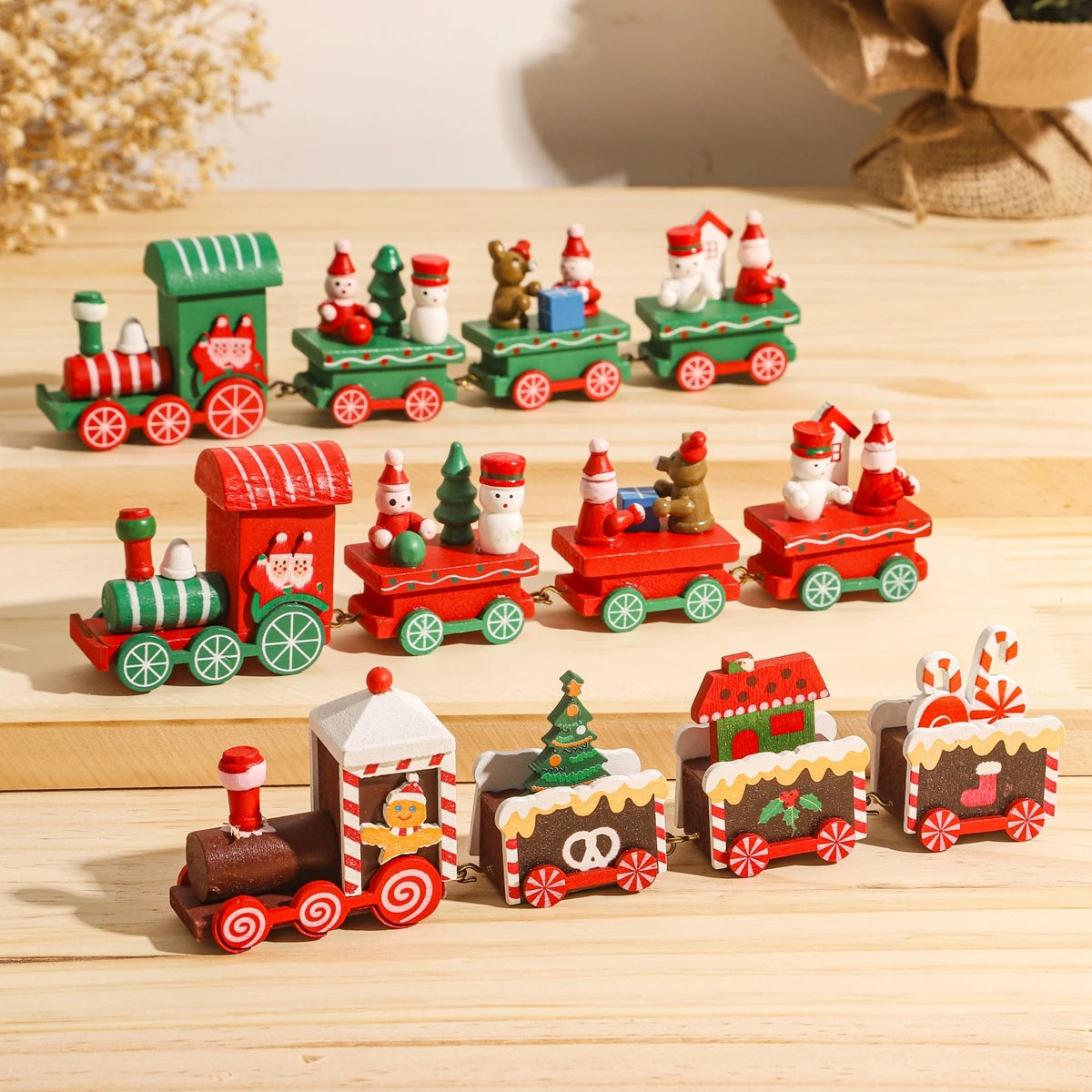 Christmas Wooden Train Decoration