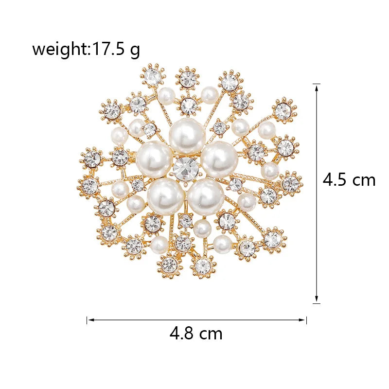 Pearl Snowflake Brooch