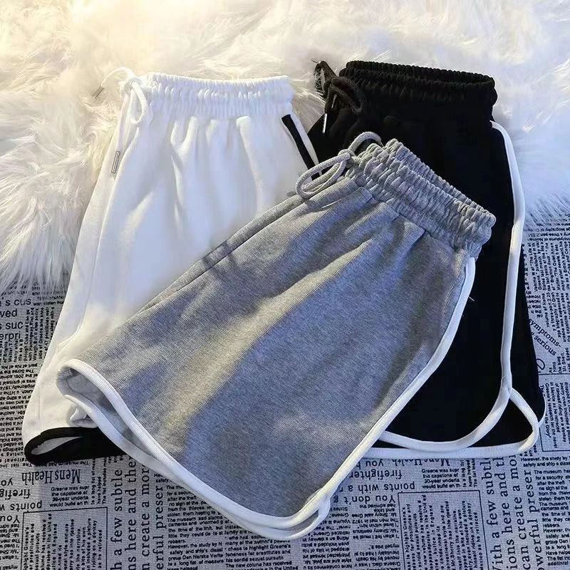 Striped Sports Shorts for Women