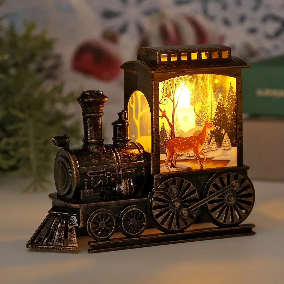 LED Night Light Vintage Portable Train Night Lamp