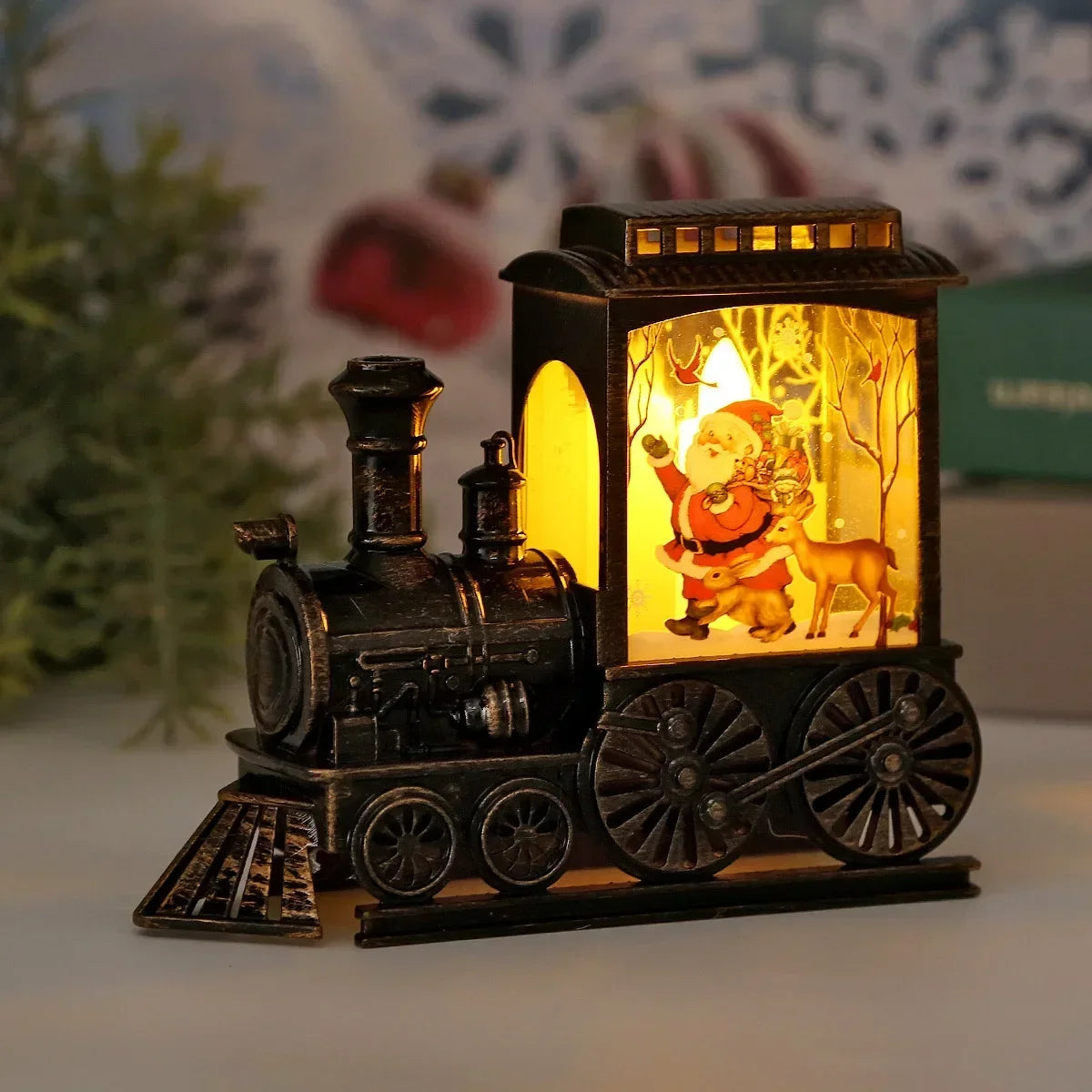 LED Night Light Vintage Portable Train Night Lamp