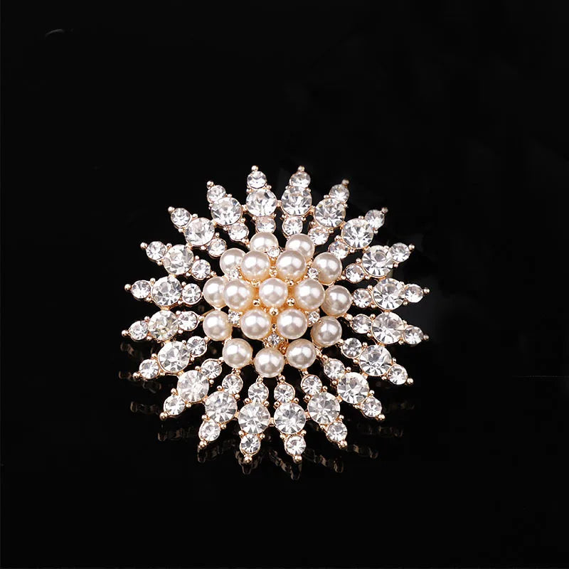 Pearl Snowflake Brooch