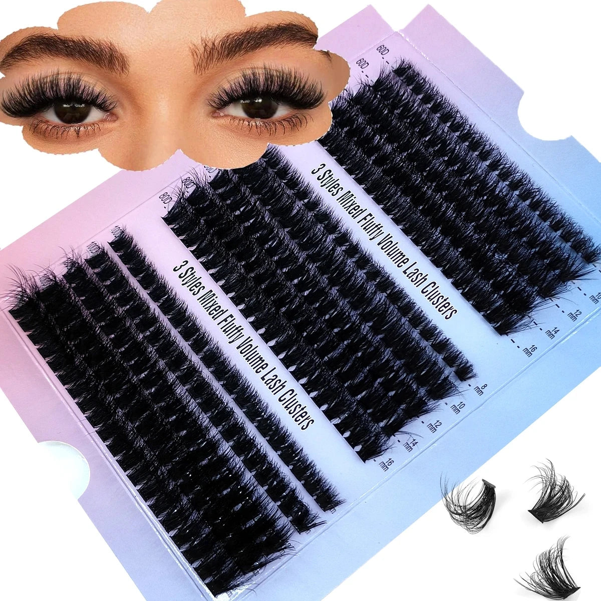 Fluffy Thick Eyelash Clusters